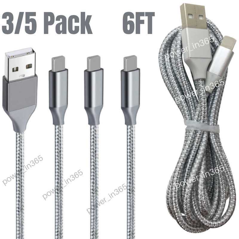 3X Lot USB Charging Cord 6Ft For iPhone 13 12 11 8 7 6 XR X iPad Charger Cable