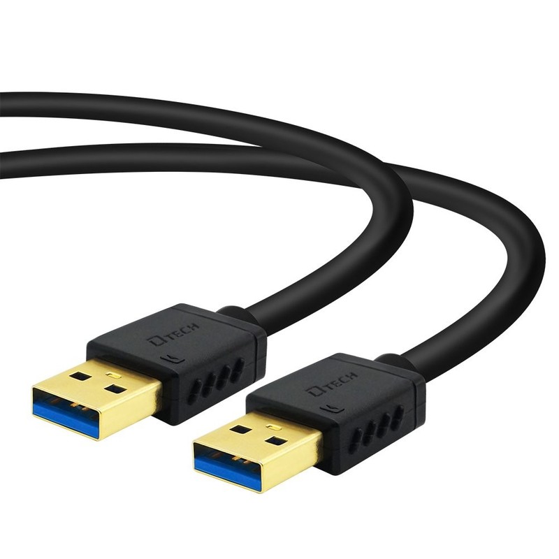DTECH 3 ft USB 3.0 Type A to A Cable Male to Male High Speed Data Cord in Black gallery