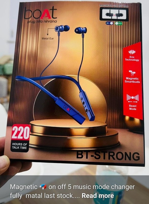Bluetooth Neckband Headphones Wireless Earphones with Mic | Type-C Fast Charging gallery