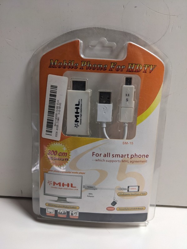 MHL Mobile Phone for HDTV SM-15 - 300 cm, MHL cable to TV
