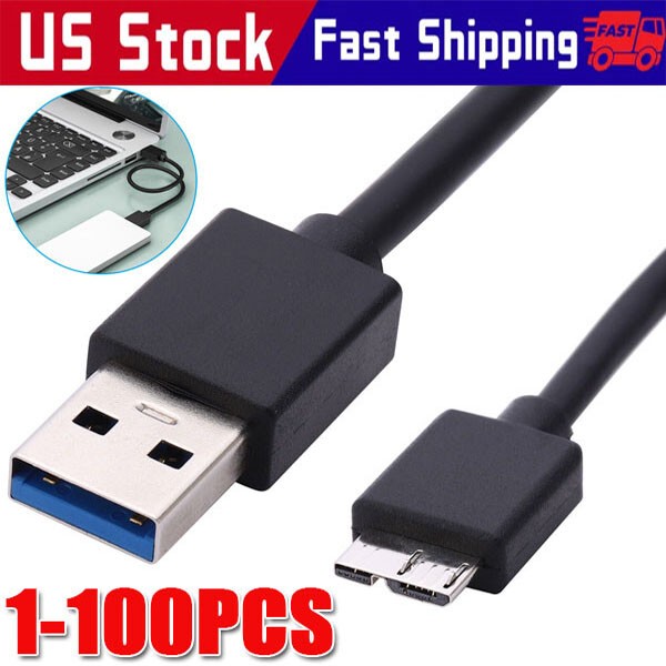 Micro USB 3.0 Cable High Speed Data SYNC For HDD External Hard Drive LOT