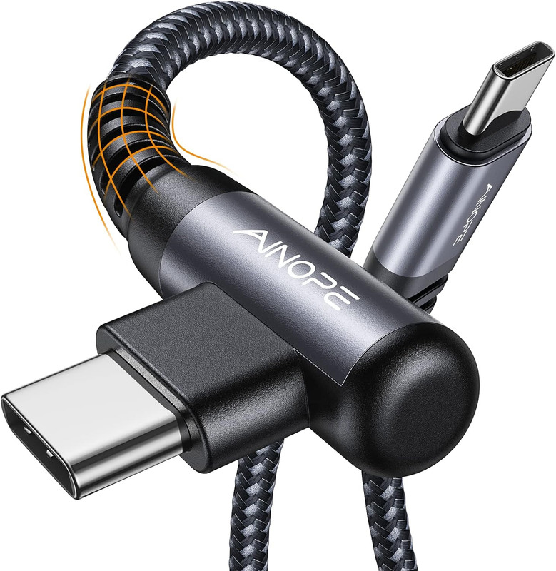USB C Cable 60W 2-Pack 6.6Ft Nylon Braided USB C to USB C Cable Type C