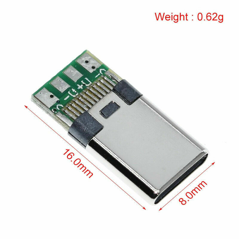 5/10Pairs USB 3.1 Type C Male+Female DIY Solder Plug PCB Connector Socket Repair gallery