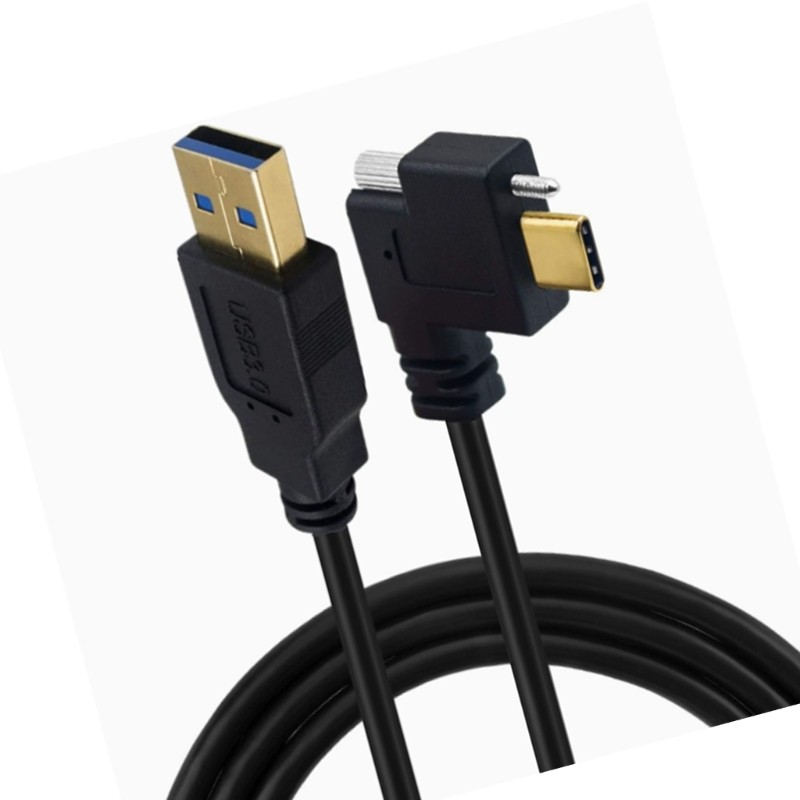 USB 3.0 Screw Locking Cable Wire Left Right For Visual Inspection Equipment gallery