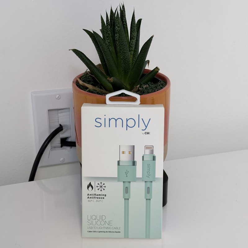 New Simply Liquid Silicone USB-A to Lightning MFi Certified 3.9FT Cable Green