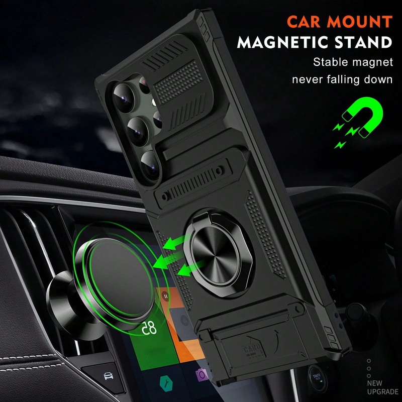 360° Rotatable Military Anti-Fall Phone Case w/ Ring Stand for iPhone & Samsung gallery