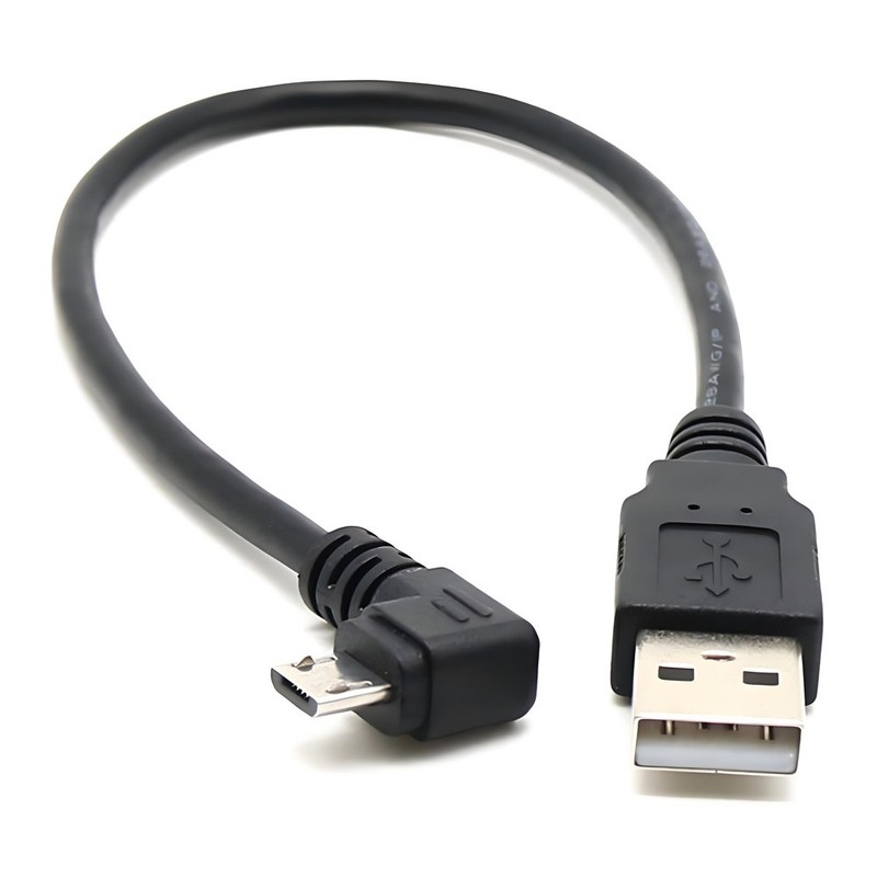 90 DEGREE Right Angle Micro USB Fast Data Sync Charger Charging Cable Lead Wire gallery