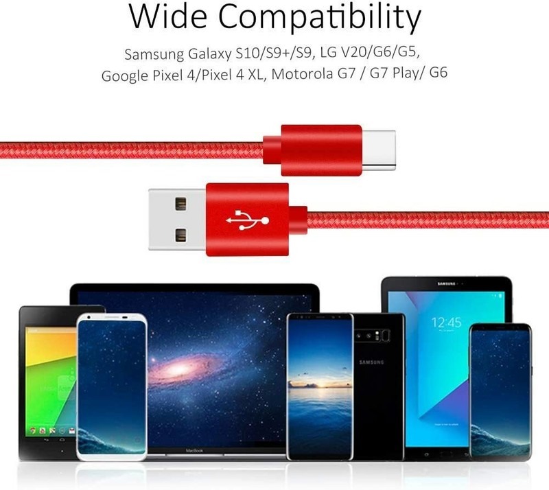 USB-A to USB C Type-C Fast Charging Data SYNC Charger Cable Cord 3/6/10FT lot gallery