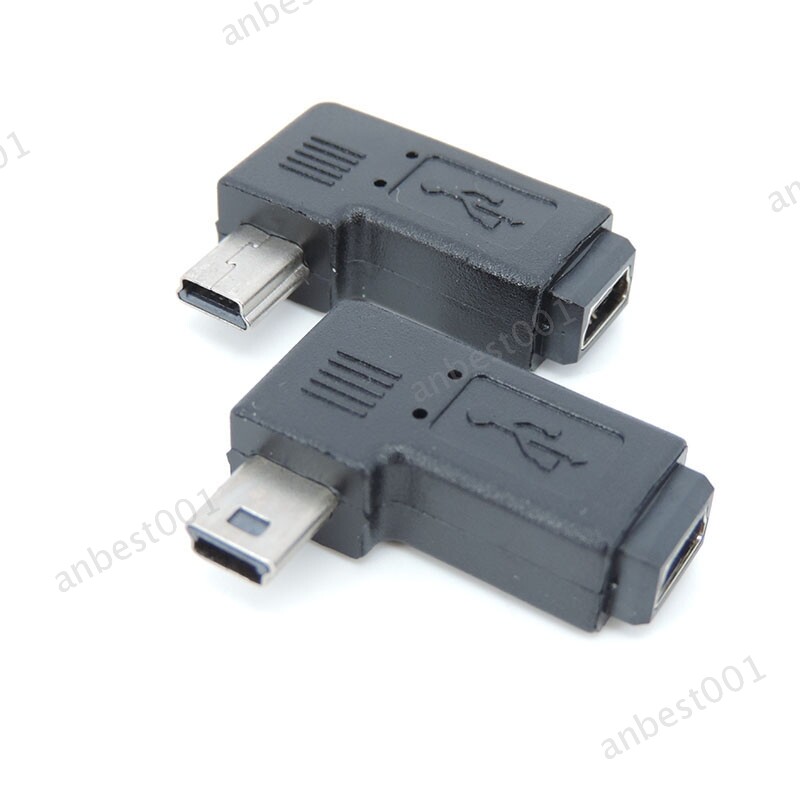 Mini USB 5pin elbow male to female 90 degree adapter M to F Left and right angle gallery