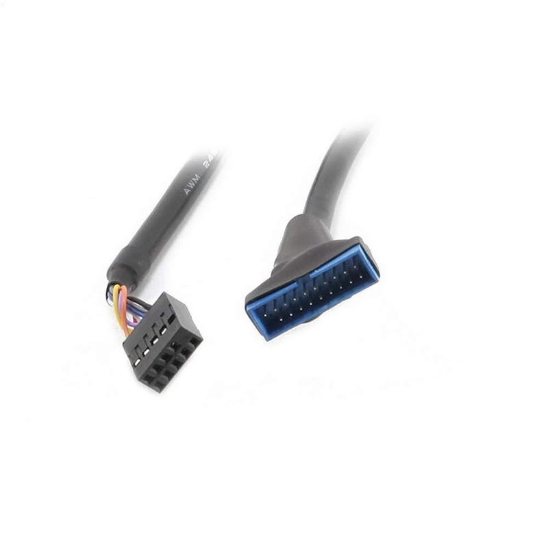 USB 3.0 20-Pin Male to 9-Pin Female Adapter - Matte Finish & High Performance gallery