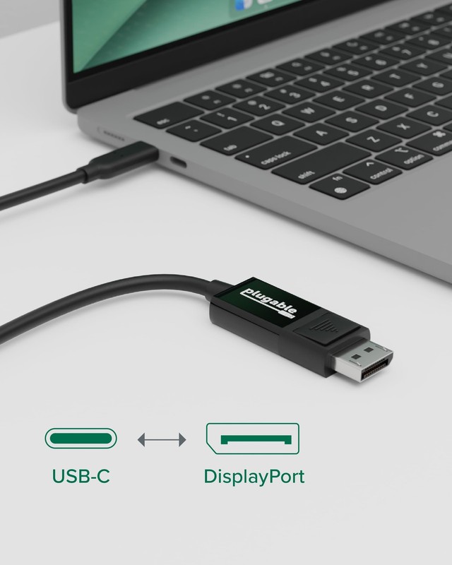 USB C to DisplayPort Bi Directional Cable 6 feet (1.8m), Up to 4K at 60Hz, US... gallery