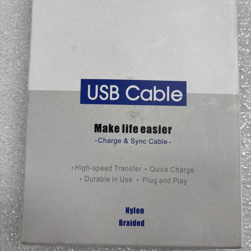 3 Pack Usb Cables Multi Colored Mylon Braided 6 Ft gallery