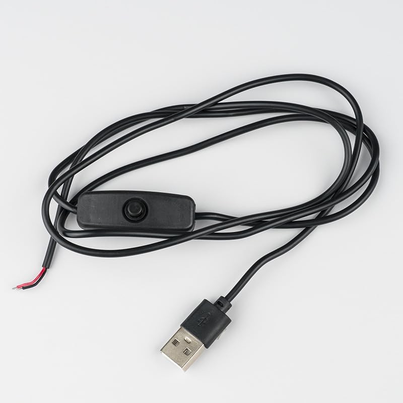 4 Pack USB Extension Cable with Switch On/Off 2 Pin Wire Connector DIY Power ... gallery