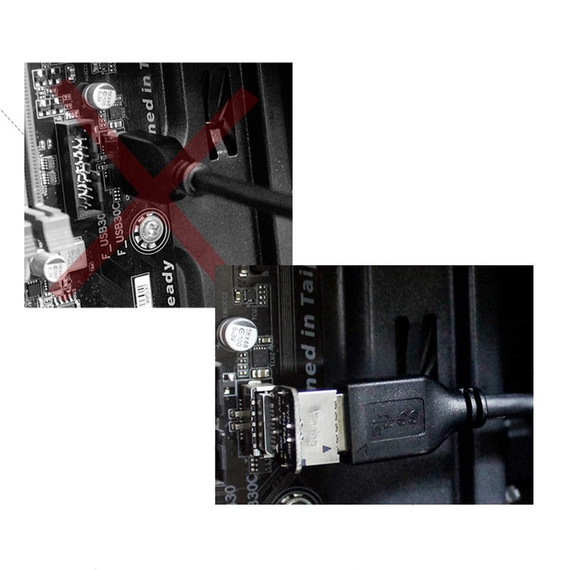 USB 3.1 Front Panel Header Male to Female Type-E Motherboard Extension 2 Pack gallery