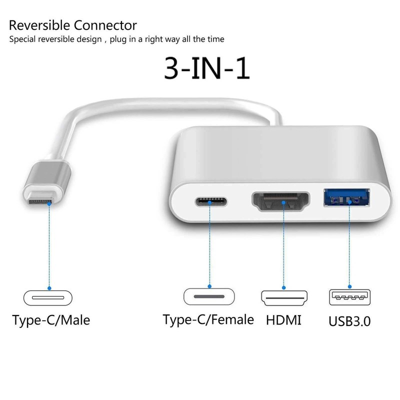 NEW USB Type C to HDMI HDTV TV Cable Adapter Converter For Macbook Android Phone gallery