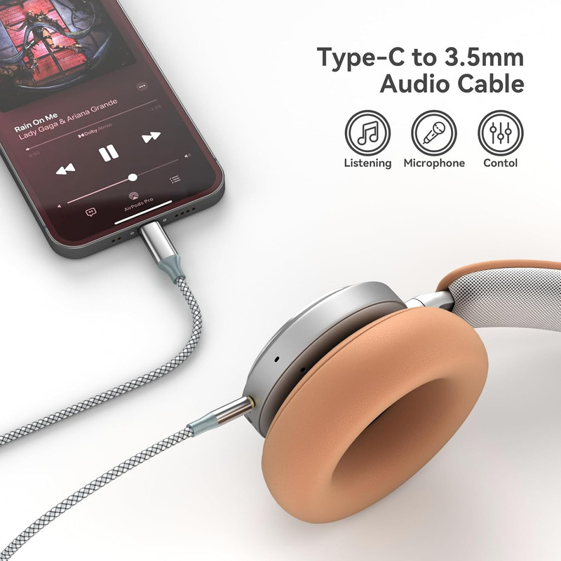 USB C to 3.5Mm Audio Aux Jack Cable(6.5Ft) Aux to Headphone Car Stereo Cord | Co gallery