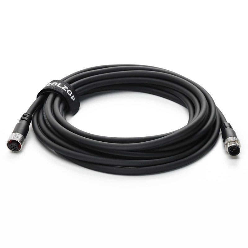 M12 A-Code 5Pin Shielded Signal Cable, Male to Female Waterproof Circular Con... gallery