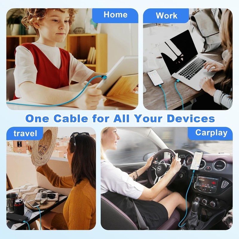 Durable 10FT USB C Cable Pack - Fast Charge Your Galaxy & Smartphone Devices gallery