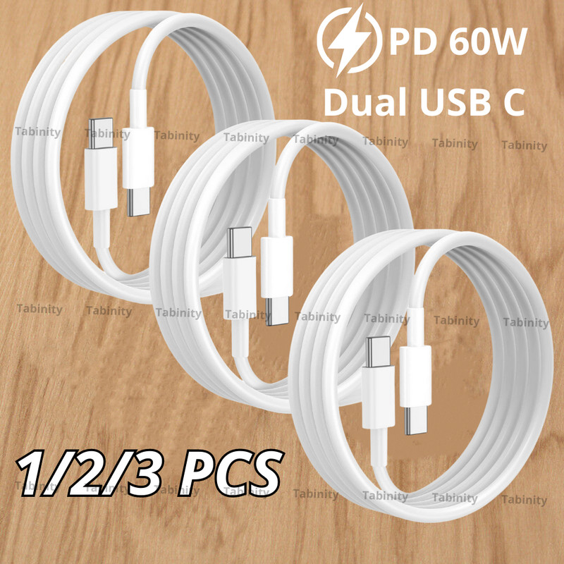PD 60W USB C Cable Fast Type C Charging Cord Charger For Android Samsung Google