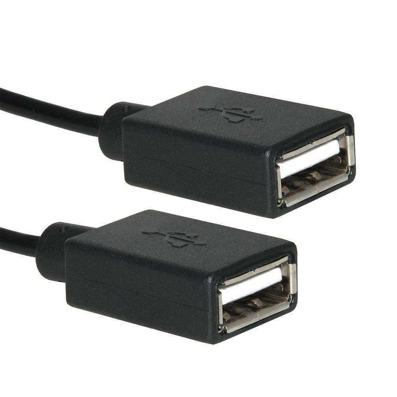 USB 2.0 A Male To Dual USB Female Y Splitter Power Cord Adapter Cable x5 PACK gallery