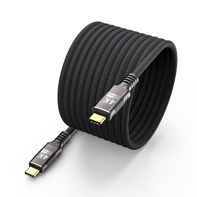 USB C Long Cable 16FT/5M TypeC 3.1 Gen 1 10Gbps 4K/2K Video Output 100W