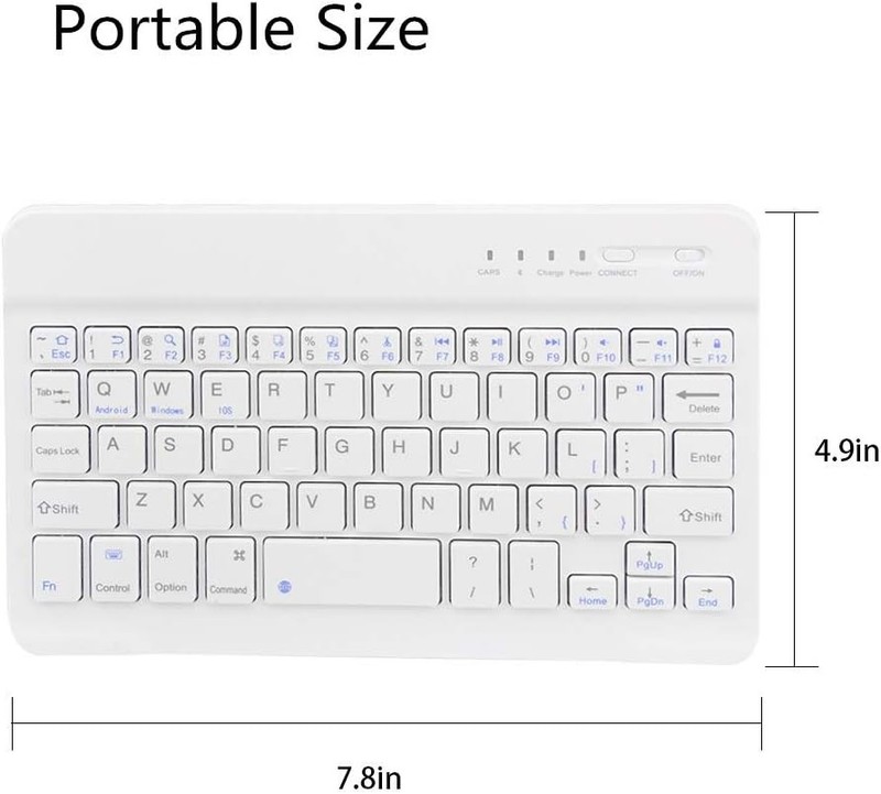 For iPhone 17/Pro/Max/Air - Wireless Keyboard Ultra Slim Rechargeable Portable gallery