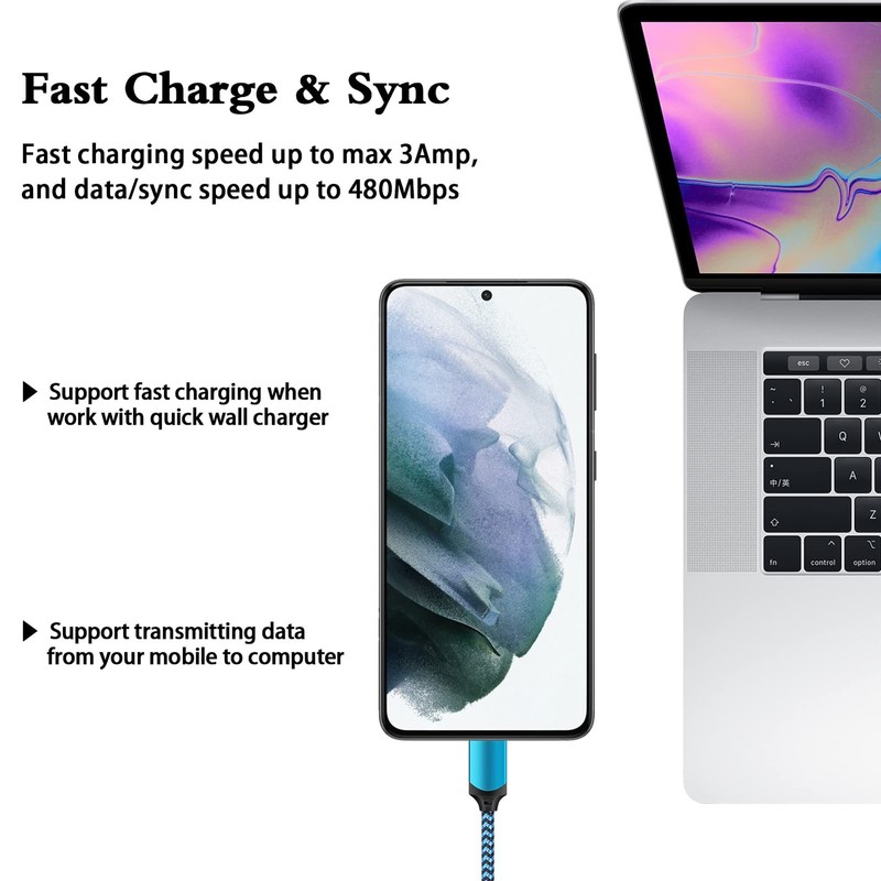 2Pack 6Ft USB Type C Cable Fast Charging Cord Phone Charger for LG Stylo 4 5 ... gallery