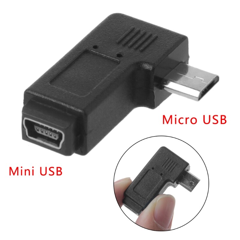 90?? Left & Right Angled USB 5Pin Female To USB Male Data Sync Adapter gallery