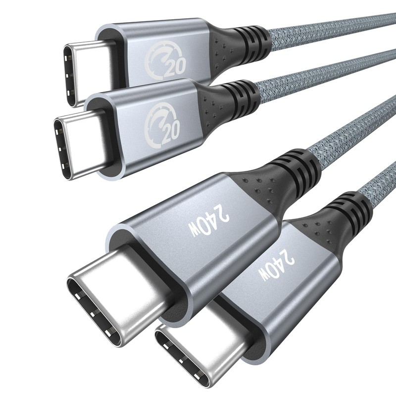 UseBean USB C Cable 15 ft 2Pack, 240W USB C to USB C 3.2 Gen 2 Cable, Type C ...