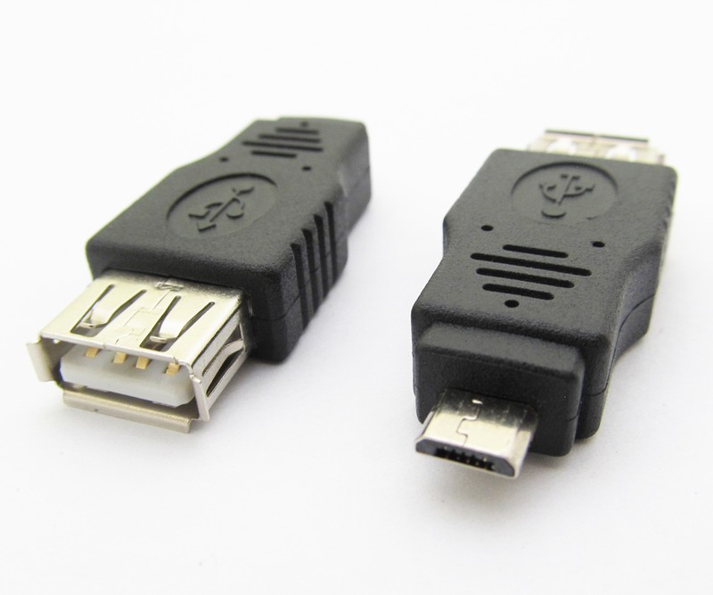 5pcs USB A Type Female to Micro-B Male Plug OTG Adapter Connector gallery