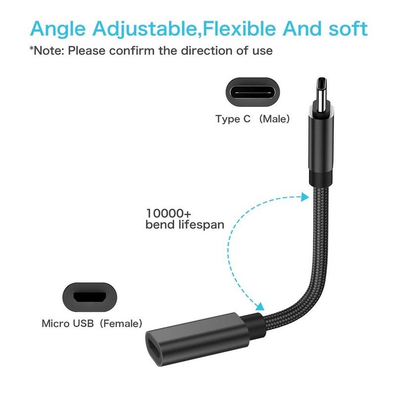 Micro USB to USB C Adapter,(2-Pack) Micro USB Female to USB Type C Male Conve... gallery
