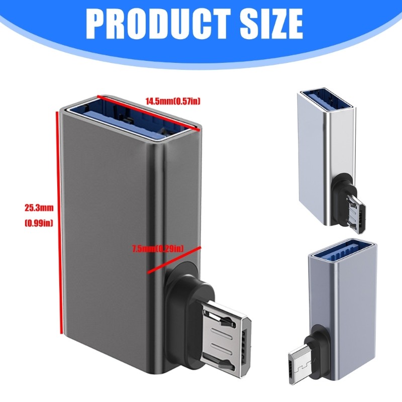 USB A to MicroUSB OTG Cable Adapters For Data Transfer And Charging Aluminum gallery