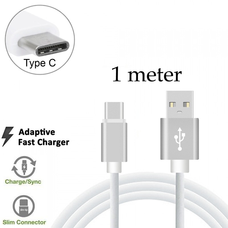 2 Pack 1m Data Transfer Charger Charging USB Type C Phone Tablet Cable Cord Bulk gallery
