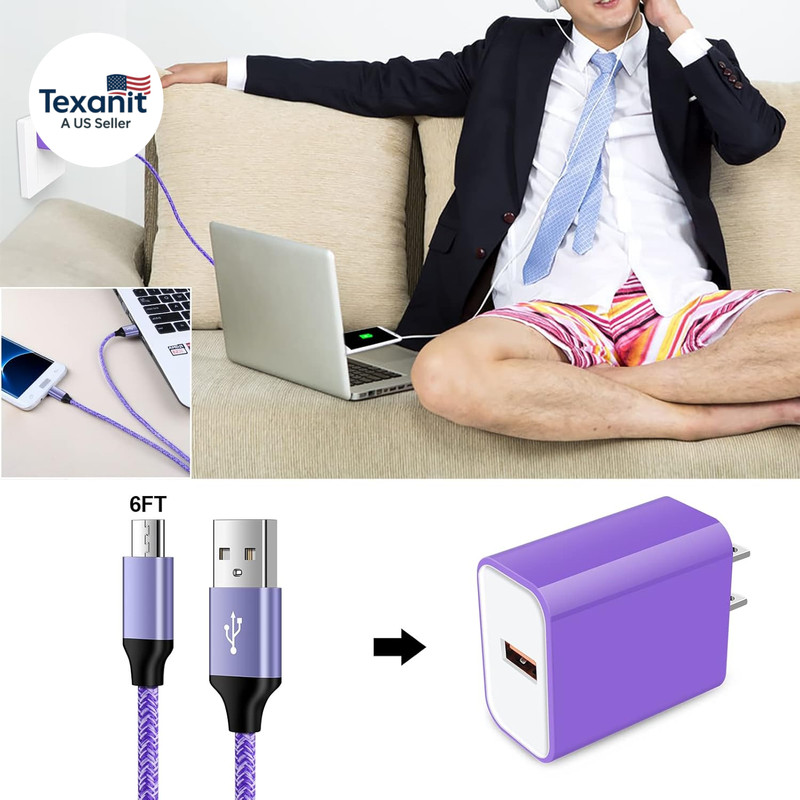 18W QC3.0 18W Android Charger Adapter Fast Micro USB Cable Charger Cord Compatib gallery