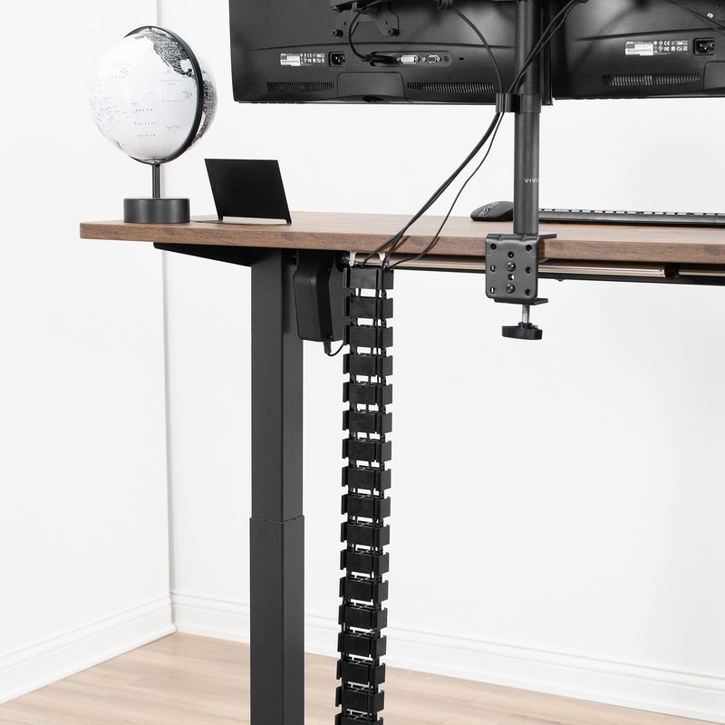VIVO Under Desk Vertebrae Cable Management Kit, Adjustable 50 inches, Black gallery