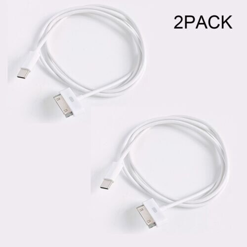 2x For iPad iPod Classic – 1m Old Type USB Charging Data Sync Cable 30pin