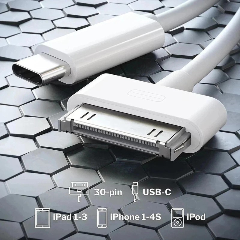 30-Pin to USB C Adapter Cable for Iphone, Ipad, Ipod – 3Ft (Next-Generation Data gallery