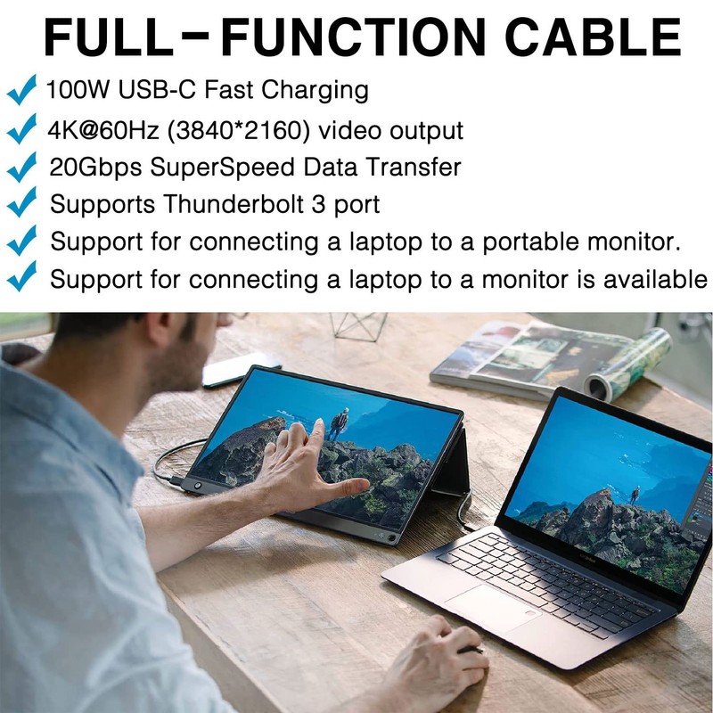 6.6FT USB-3.2 Gen 2×2 Display Monitor Video Link Data Transfer Cable for Lepo... gallery