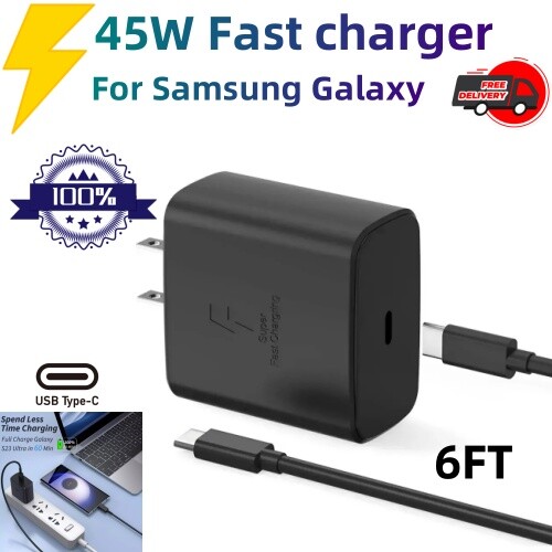 6FT Charger Cable Type c Super Fast Wall Adapter For Samsung Galaxy S23 S22 P