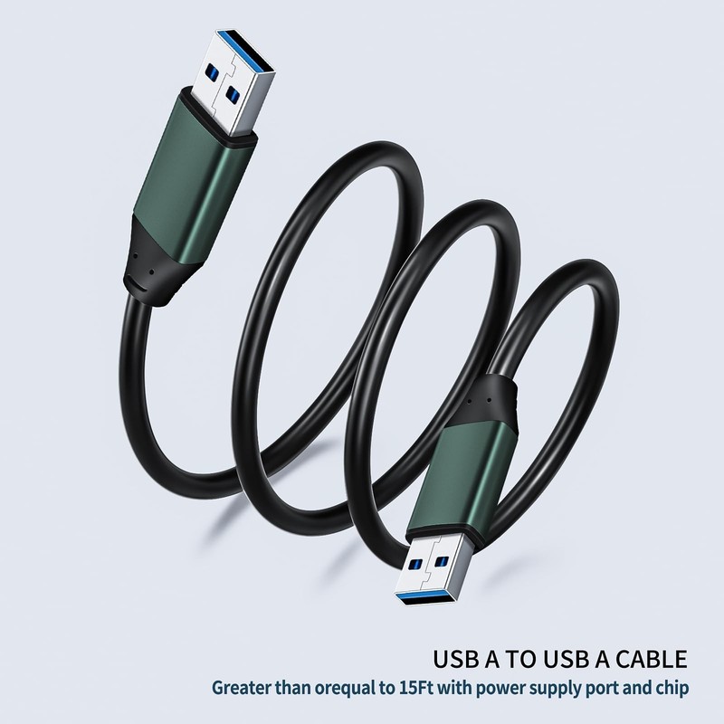 3ft USB 3.0 Cable Male to Male Type A to A Cord for Data Transfer Hard Drive gallery
