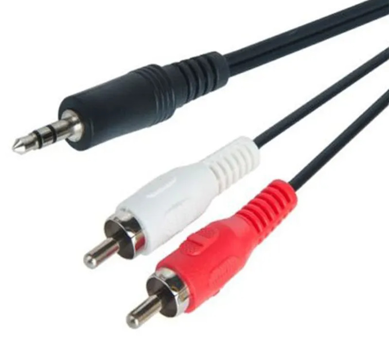 1.4m EWANTO Jack Male Black 3.5mm AUX to 2x RCA Adapter Cable Stereo