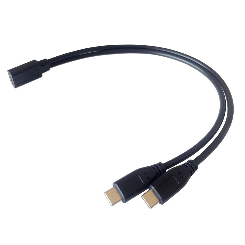 USB C Y Splitter Charge Cable,Type C Female to 2 Dual Type C Male Y Splitter ... gallery