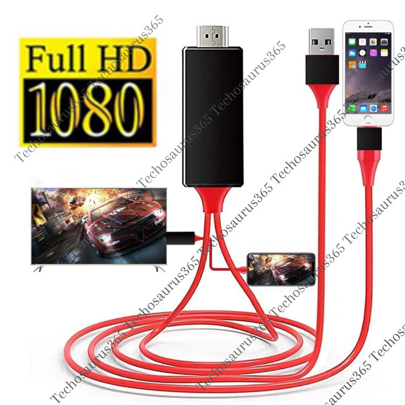 HDMI Mirroring AV Cable Phone to TV HDTV Adapter 1080P For iPhone 14 13 12 11 8