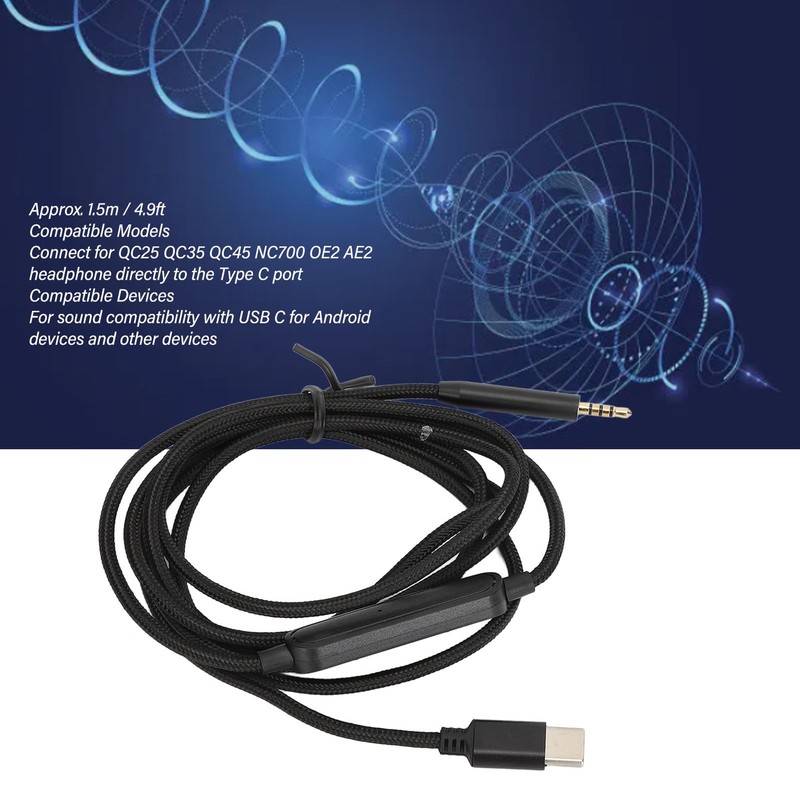 New 2.5mm To Type C Cable Lossless Noiseless 2.5mm To USB C Sound Cord For Q⭐ gallery
