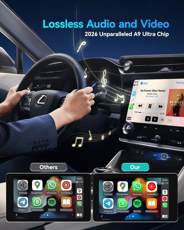2026 Mini Wireless CarPlay Android Auto Adapter USB Dongle Plug & Play Stable gallery
