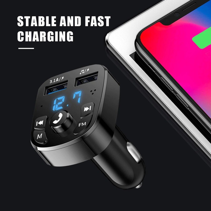 USB Car Charger Bluetooth 5.0 FM Transmitter Mp3 Audio Adapter Brand New gallery