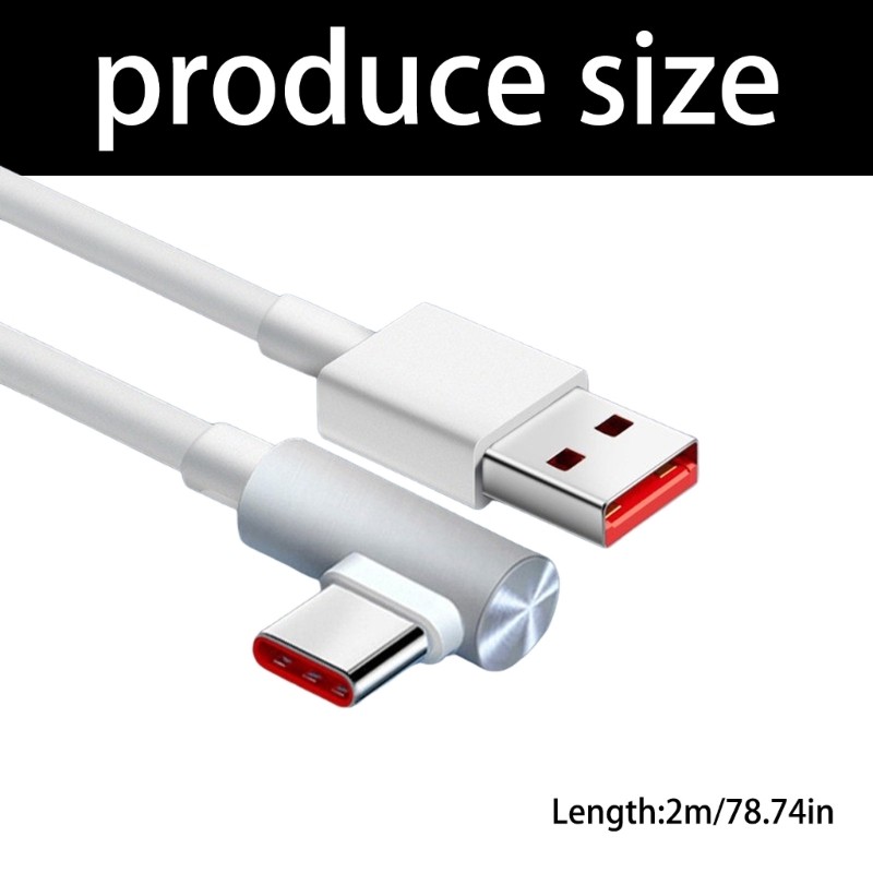 2pcs 200cm Data Transfer Charging Extension Cord USB Type C Fast Charging Cable gallery