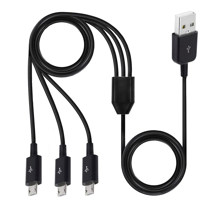 Micro USB Splitter Cable 3FT, 1 to 3 USB-A to Multiple Usbmicro Extender Cord, S gallery