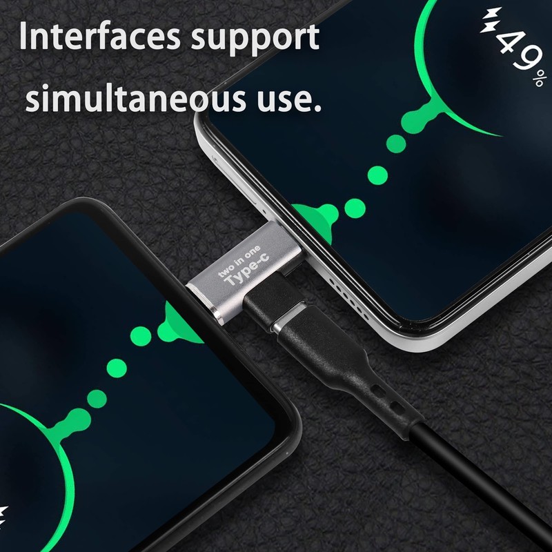 2 in 1 USB C Charging Power Splitter Adapter C 1 Female to 2 Male T-Charging ... gallery