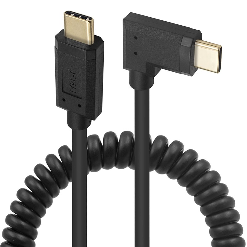 USB C Cable, USB-C Male to Male Coiled Spring Spiral Cable, 3A 10Gbps Fast Ch... gallery